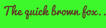 Image with Font Color 5E3C27 and Background Color 3DF82A
